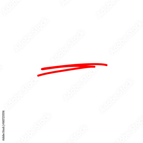 Red brush stroke underline