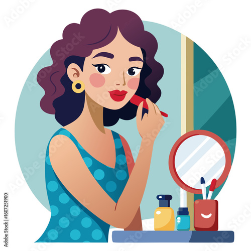 woman applying mascara