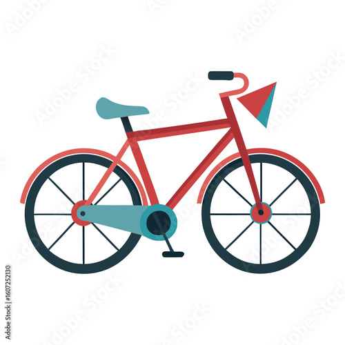 red bicycle isolated