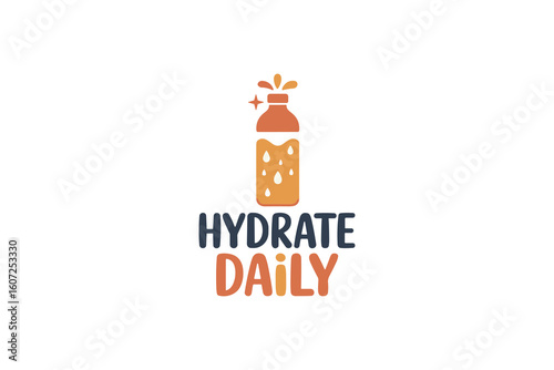 Water Bottle Drink Funny Quotes Vector Drawing