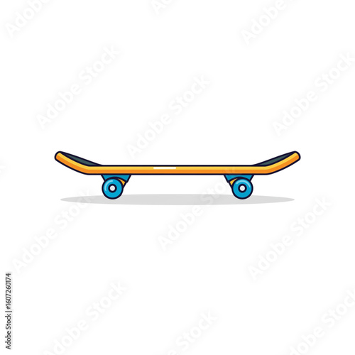skateboard on white background