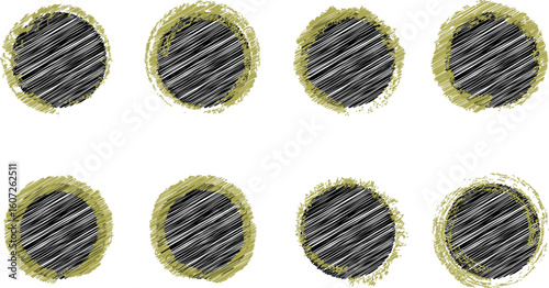 Organic Freeform Circular Brush Stroke – Hand-Drawn Vector Outline with Vibrant Scribed Brush Black for Contemporary Creative Layouts

