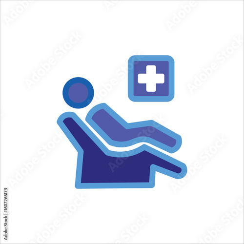 Patient Healthcare Icons. Simple colored Vector Illustration