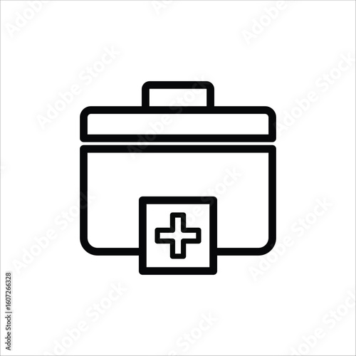 Medical Healthcare Icons. Simple Line Vector Illustration
