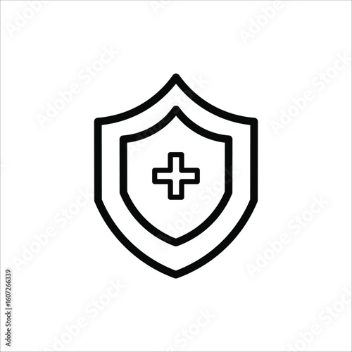 Prevention Healthcare Icons. Simple Line Vector Illustration