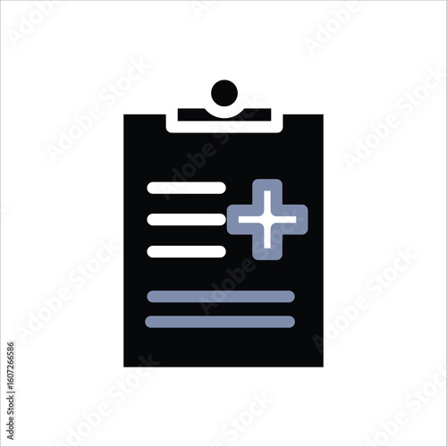 Diagnosis Healthcare Icons. Simple Solid Vector Illustration