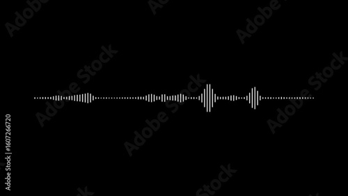 line audio wave visualization on a transparent background, audio waveform spectrum animation. Sound Wave Animated.  audio waveform spectrum animation
