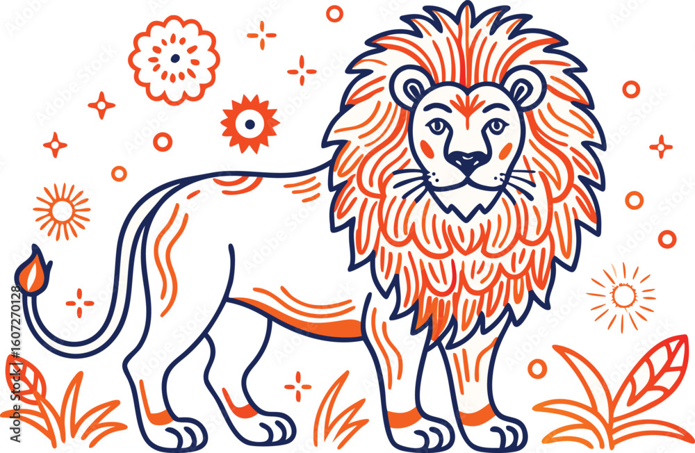 Fototapeta premium lion vector illustration