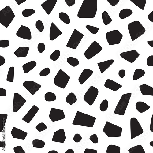 Wallpaper Mural Seamless abstract pattern black and white geometric shapes background vector illustration design Torontodigital.ca