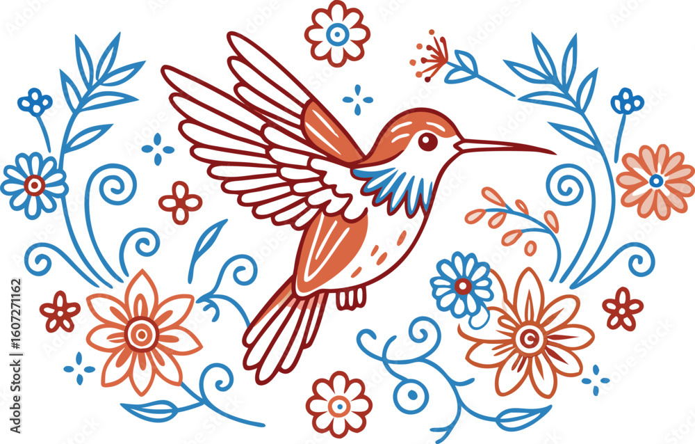 Naklejka premium vector illustration of a bird
