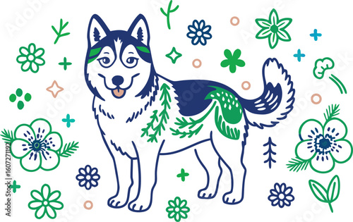 vector illustration of a dog