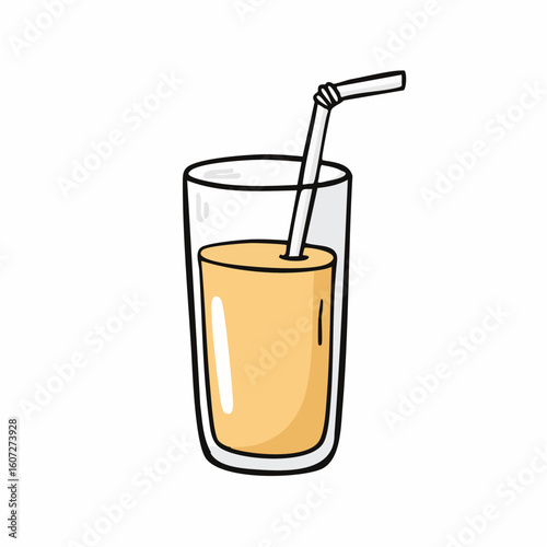 drawn juice icon in doodle style. Mark point icon design collection for food design element