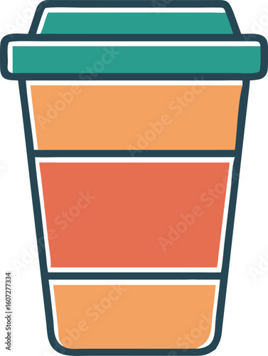 Abstract rectangular container with layers, storage or fill icon
