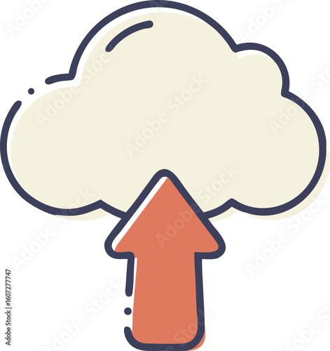 cloud computing upload concept