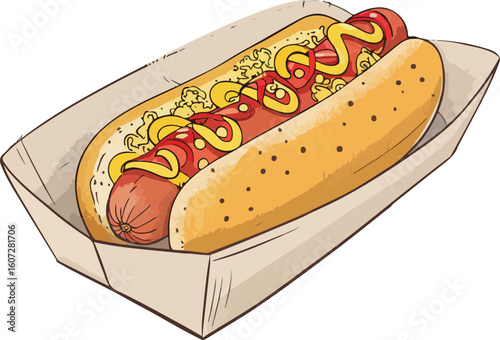 hot dog vector illustration