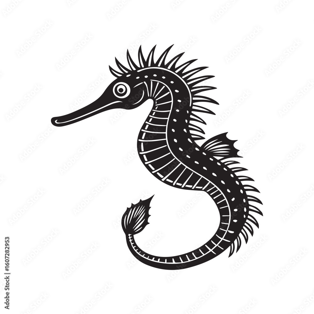 Obraz premium Seashore silhouette vector illustration logo sticker design