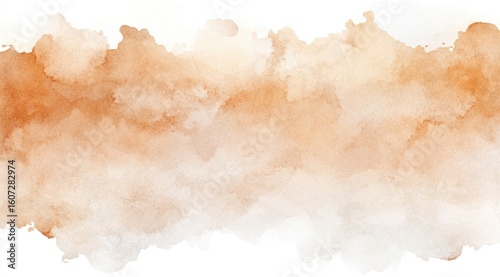 Abstract watercolor wash, light brown and beige hues