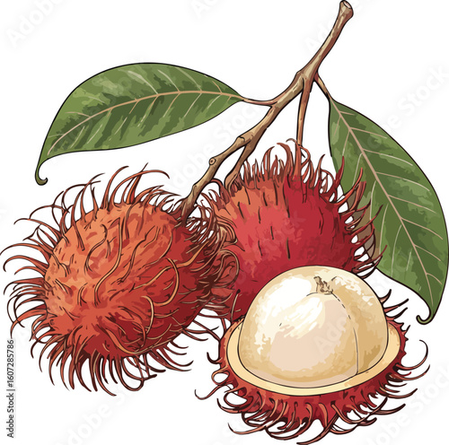 dragon fruit on a white background