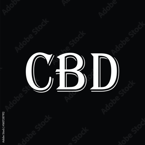 CBD abstract letter logo design. This logo is designed by three abstract letters