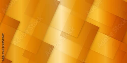 Abstract yellow, orange technology concept diamond triangle geometric line background. modern seamless business technology concept geometric shapes. squares and triangle with soft shadows as pattern.