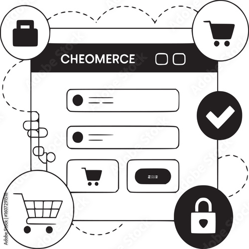 Cheomerce online shopping platform interface design for secure and easy digital transactions