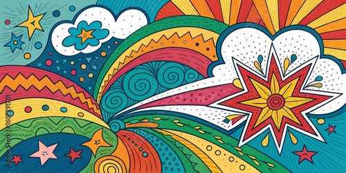 Groovy Explosion Retro Star...