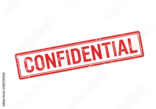 Confidential Stamp Secure Information and Privacy Concept