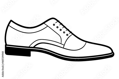 Classic Oxford Dress Shoes Vector with Polished Finish