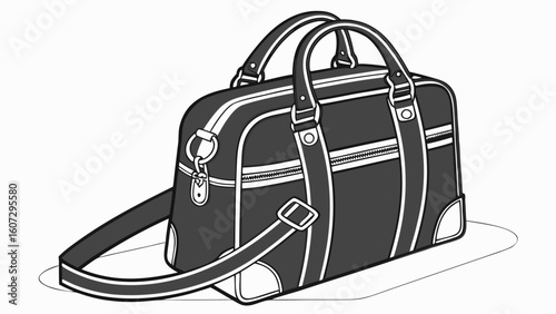 Stylish black travel bag with dual handles and a detachable shoulder strap.