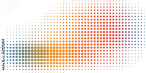 Abstract Gradient Dot Array Forming a Dynamic Colorful Transition Pattern eps10