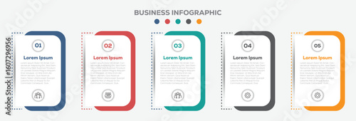 Set of Infographic Elements. Business infographic design template with 4 options, steps or processes. Can be used for layout, diagram, annual report, web design. 