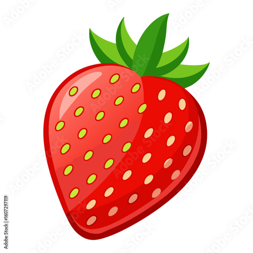 strawberry on white background