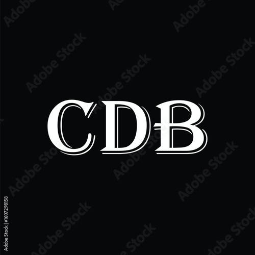 CDB abstract letter logo design. This logo is designed by three abstract letters