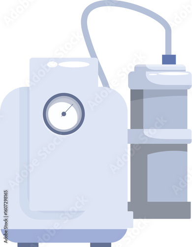 Oxygen concentrator machine using pressure swing adsorption technology generating concentrated oxygen for patients requiring supplemental oxygen therapy