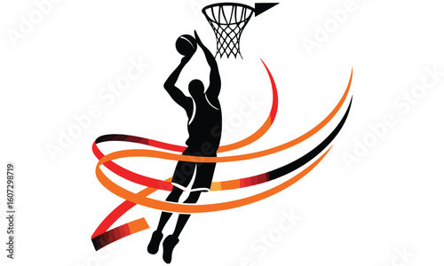 Basketball Clipart Bundle – Icons, Players, Slam Dunk, Fire Ball & Vector Sports Art