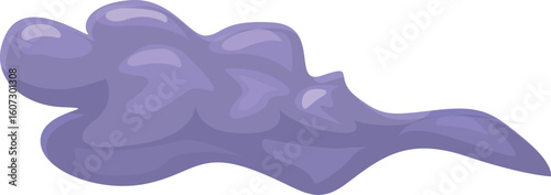 Viscous purple slime splashing, flowing, and dripping down, creating a sticky mess