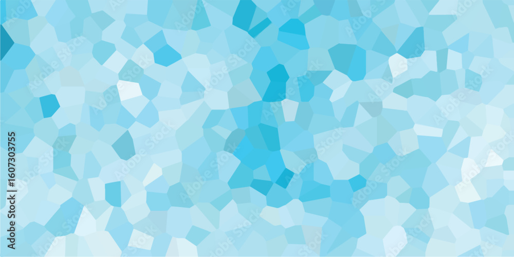 Obraz premium Abstract geometric mosaic pattern in various shades of blue creating a serene and modern background texture