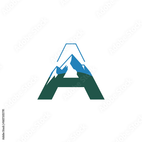 letter a made of stones
