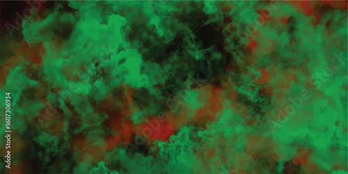 Abstract green and red smoky cloud background design for creative illustrations or artistic applications and graphic textures
