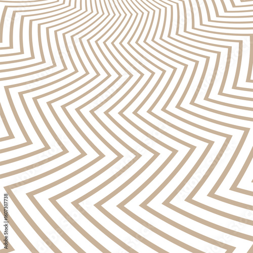 Abstract seamless brown colour vertical zig zag arc upper sheall vector pattern with white background.