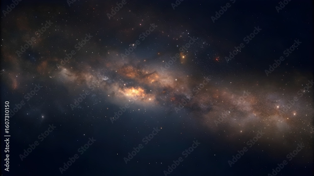 Fototapeta premium Glowing Galaxy in Deep Space Photo