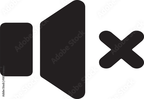 Volume Icon. Mute Sound Speaker Icon Vector Illustration.