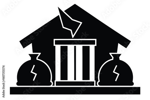 bankruptcy vector icon