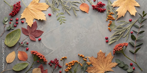 Autumnal Still Life Leaves ...