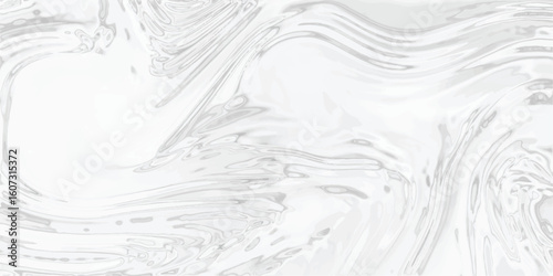 Fluid silhouettes resembling water movement and white serenity with ethereal liquid swirls reflecting a soft and clean aesthetic