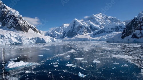 Wallpaper Mural Snow-covered mountains in winter with a panoramic view of the Alps and peaks Torontodigital.ca