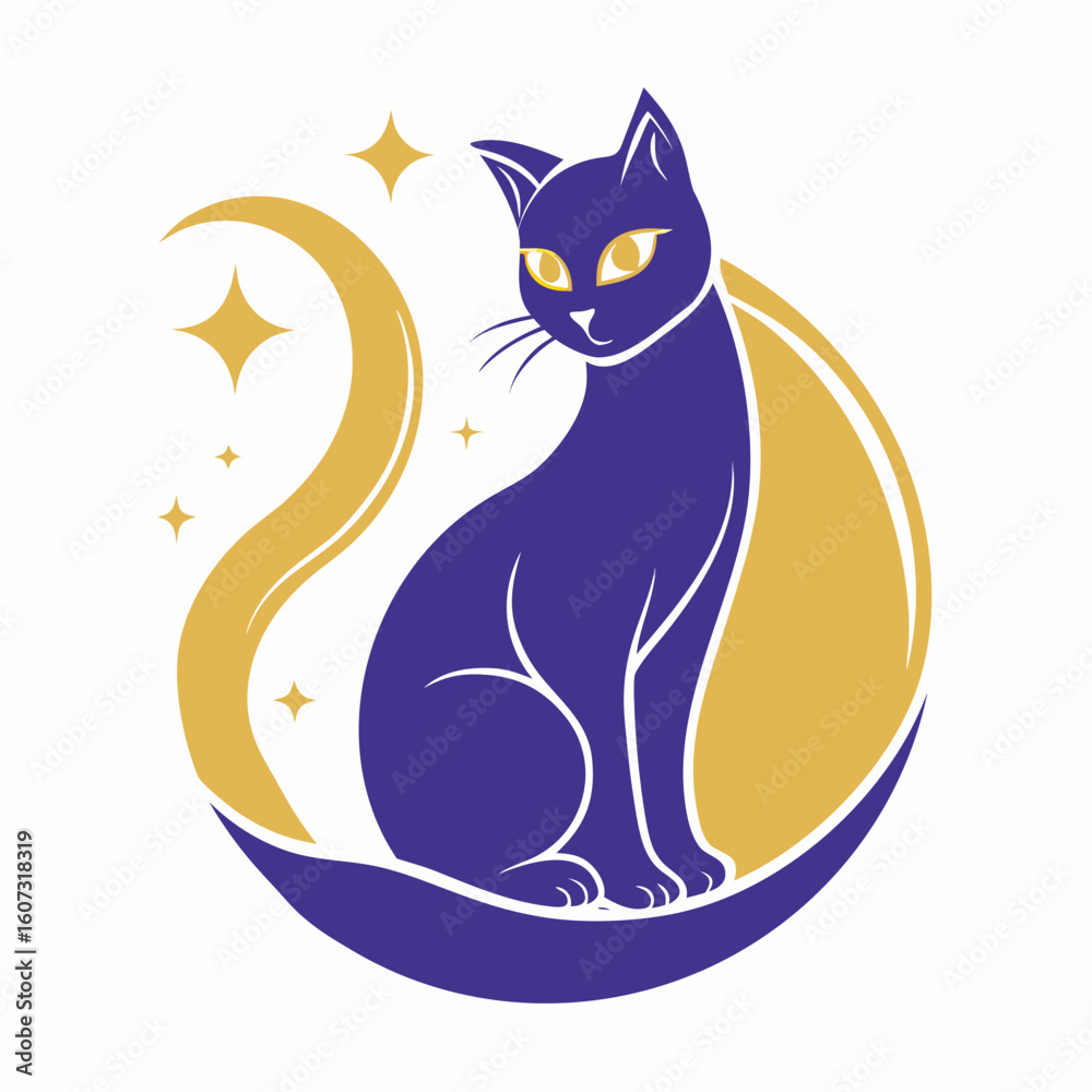 Obraz premium vector illustration of a cat