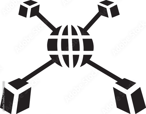Global Network Connection - Technology & Business Vector