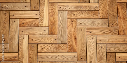 Herringbone Wood Floor Text...