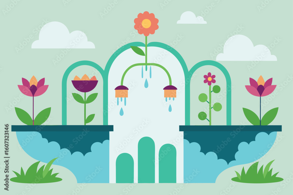 Fototapeta premium spring flowers in a garden